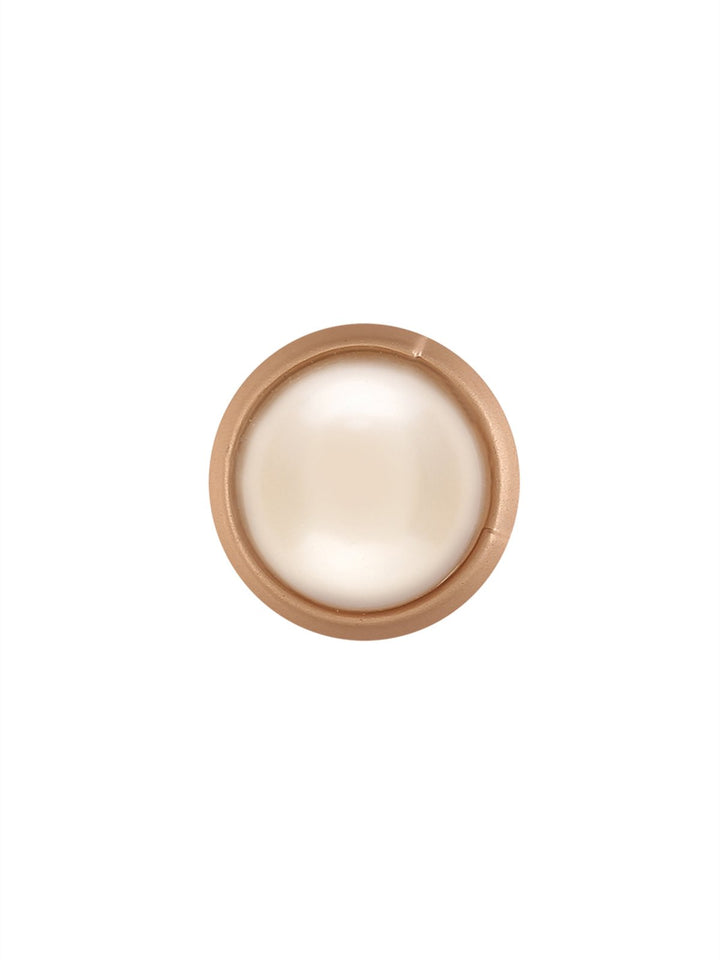 Shiny & Classy Round Shape Pearl Button in Matte Gold Color