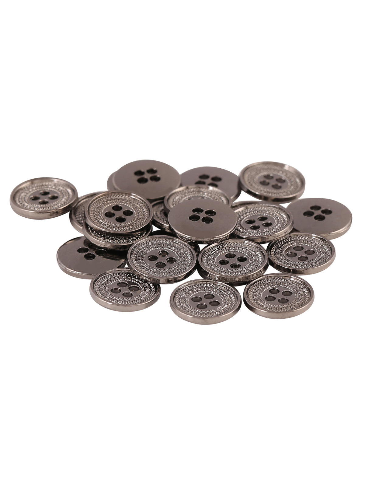 Antique Finish Round Shape 4-Hole Sew on Metal Buttons