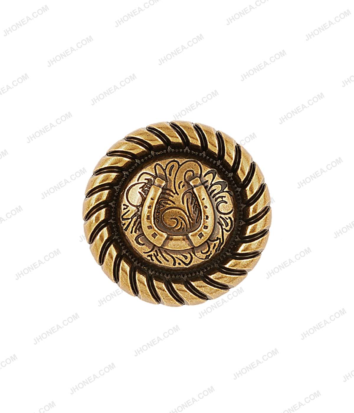 Horse-shoe Design Indo-Western Style Antique Metal Buttons