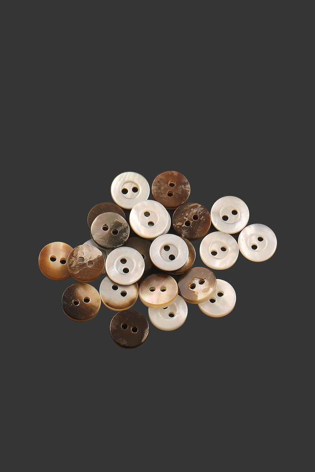 Small Round Shape 2-Hole Rounded Rim Shirt Button