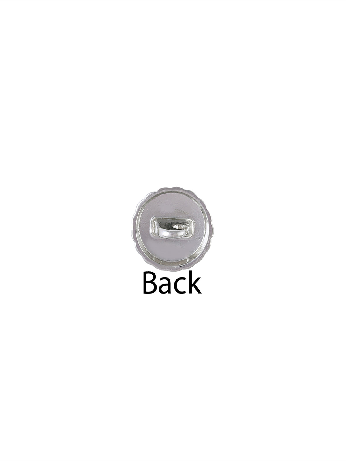 Shiny Silver Chrome Finish Fancy Shirt Button