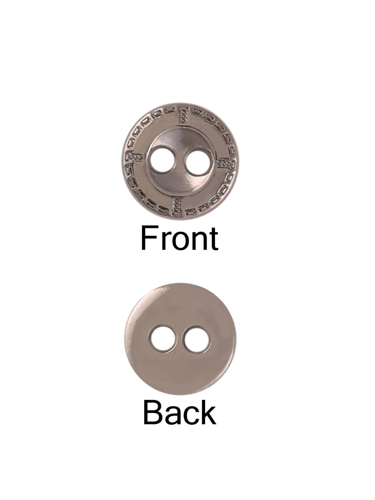Engraved Rim 2-Hole Round Shape Shirt/Kurta Buttons