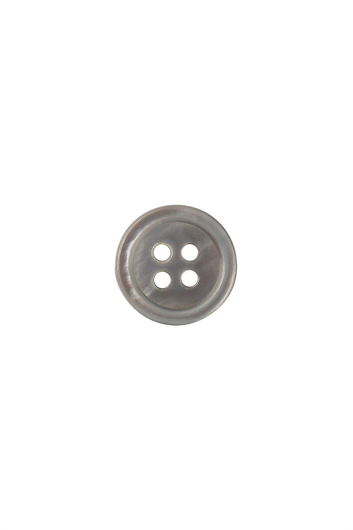 Round Shape Light Grey Colour 4-Hole Shirt Button