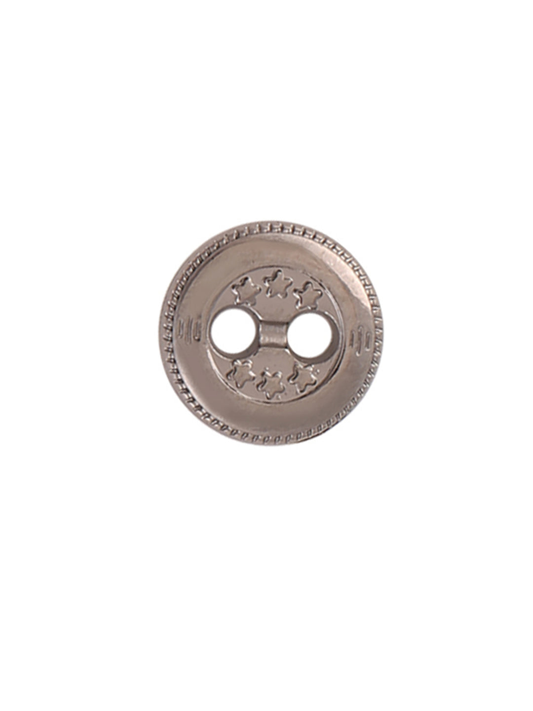 Round Shape Stars Engraved 2-Hole Metal Button
