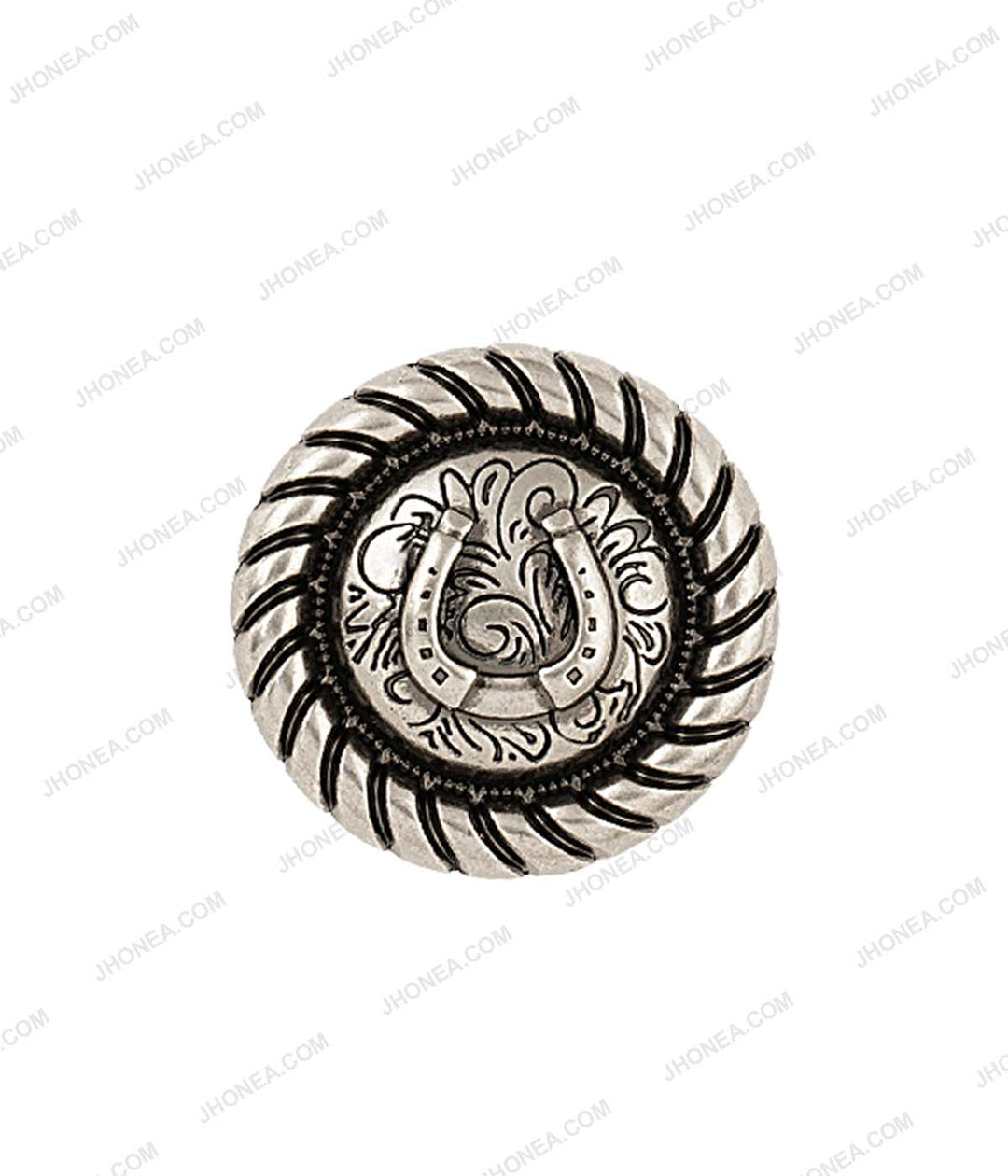 Horse-shoe Design Indo-Western Style Antique Metal Buttons