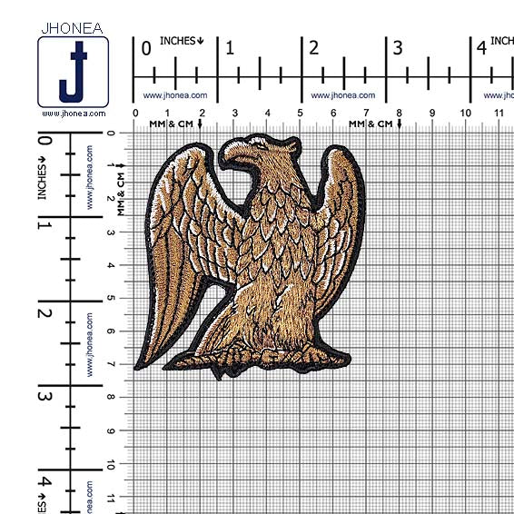 Mustard Eagle Bird Embroidery Patch for Jackets