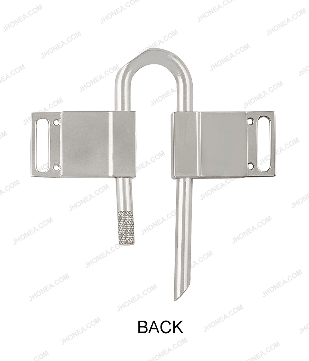 Premium Silver Chrome Finish Padlock-Style Buckle Accessory