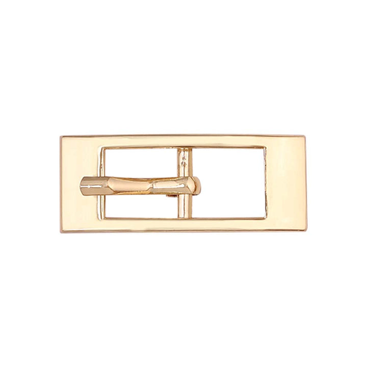 Shiny Bright Gold Color Rectangular Frame Cinch Belt Buckle