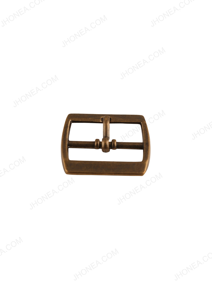 Plain Antique Brass Rectangular Unisex Belt Buckle