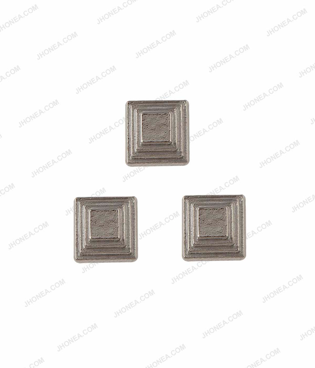 Western Style Square Shape Blocks Structure Studs in Gunmetal Color for Suits