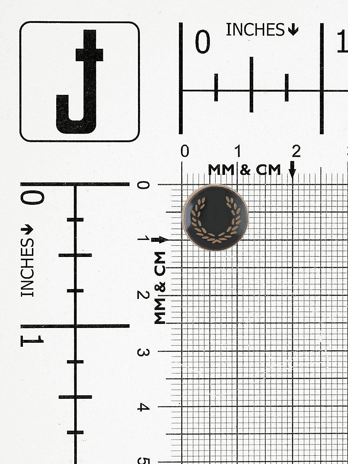 Classy Round Shape Wreath Design Lamination Lucite Button - Jhonea Accessories