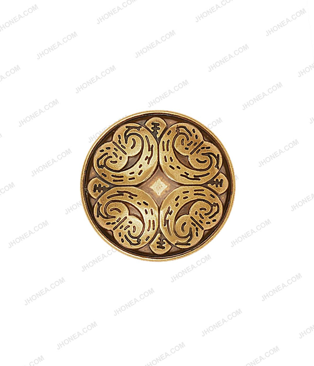 Medieval Design Antique Gold Traditional Metal Shank Buttons
