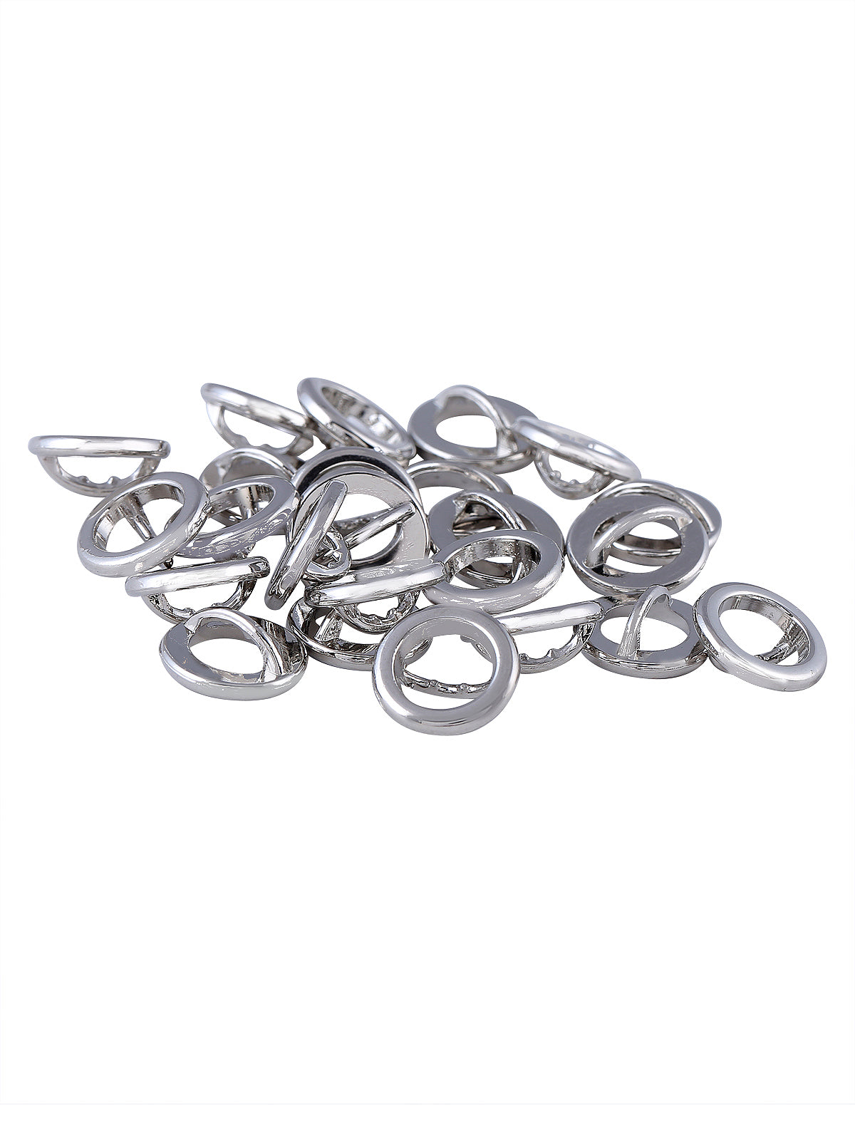 Shiny Round Ring Shape Party Wear Shirt Button in Silver Color
