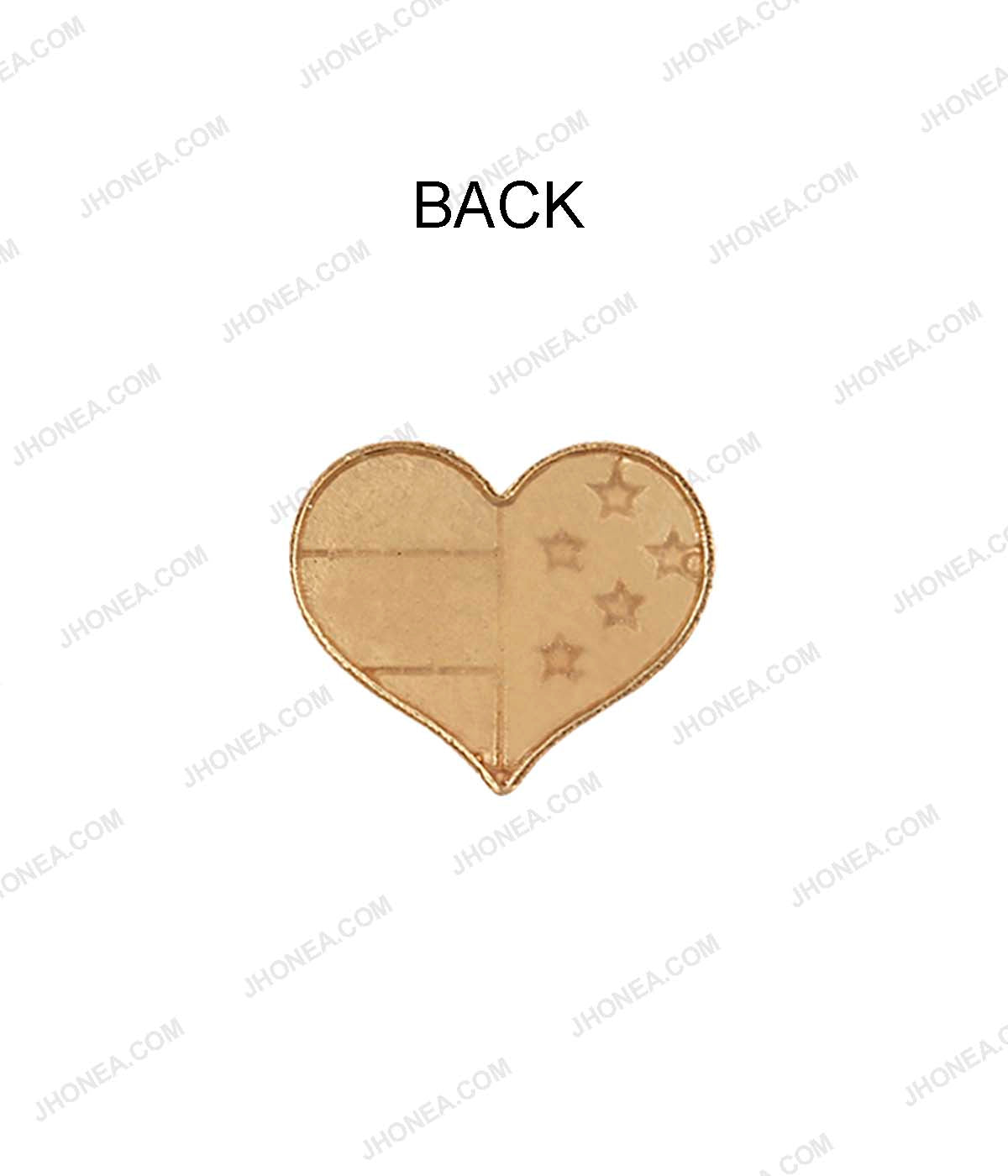 Heart Shape Royal Tri-Color Hotfix for Denim Jackets