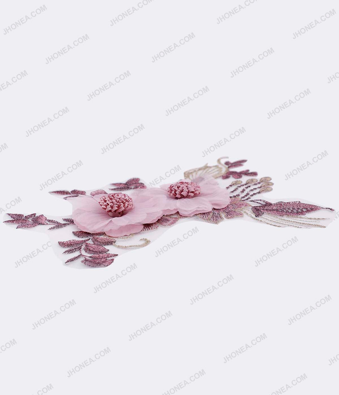 Pastel Shades Flower Embroidery Patch for Bridal Gowns