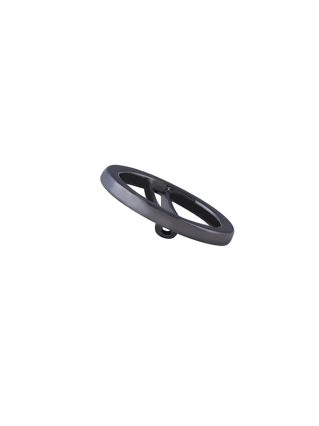 Shiny Gunmetal Round Ring Shape Double Shank Metal Button - Jhonea Accessories