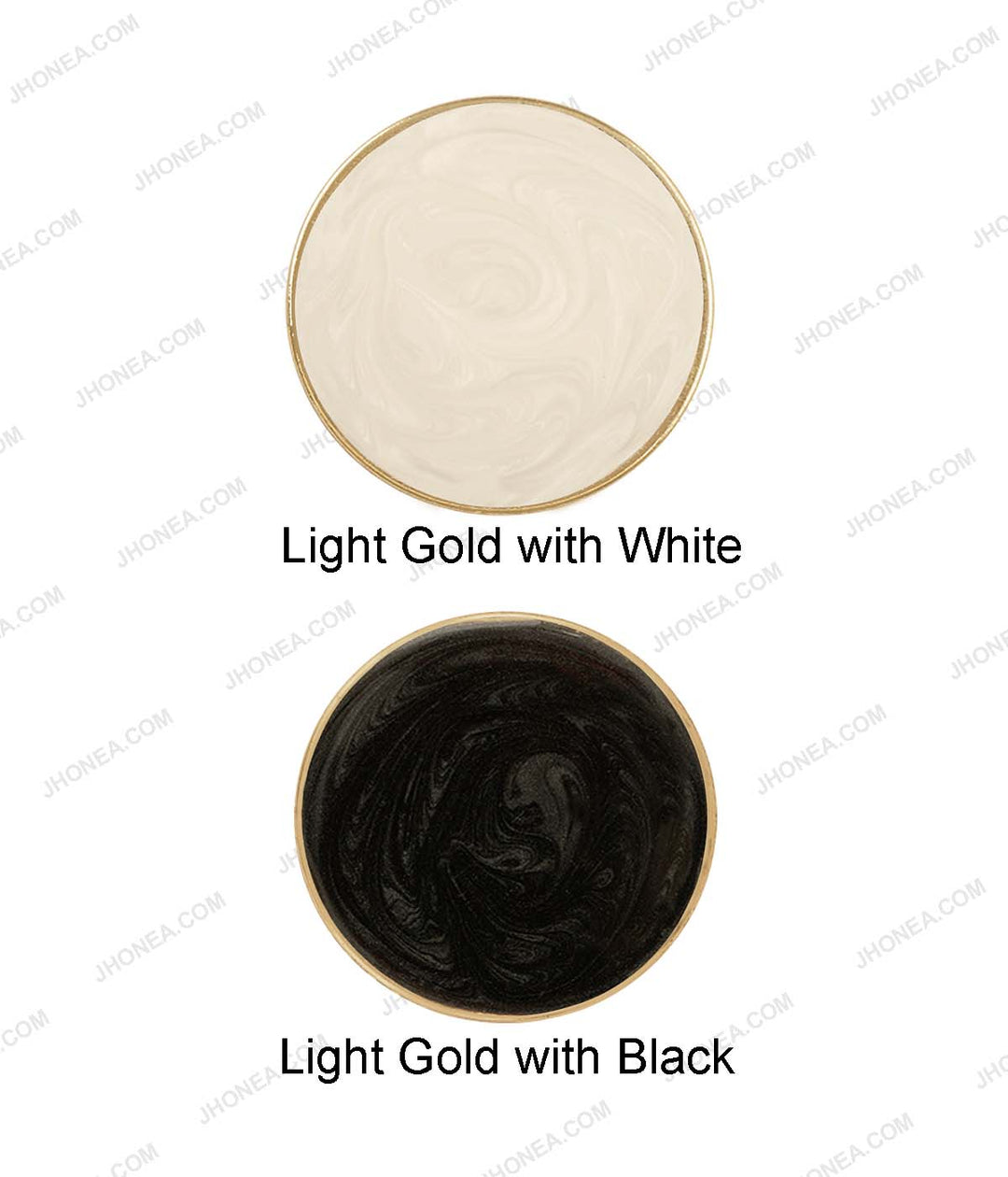 Premium Black & White Marble Texture Decorative Metal Buttons