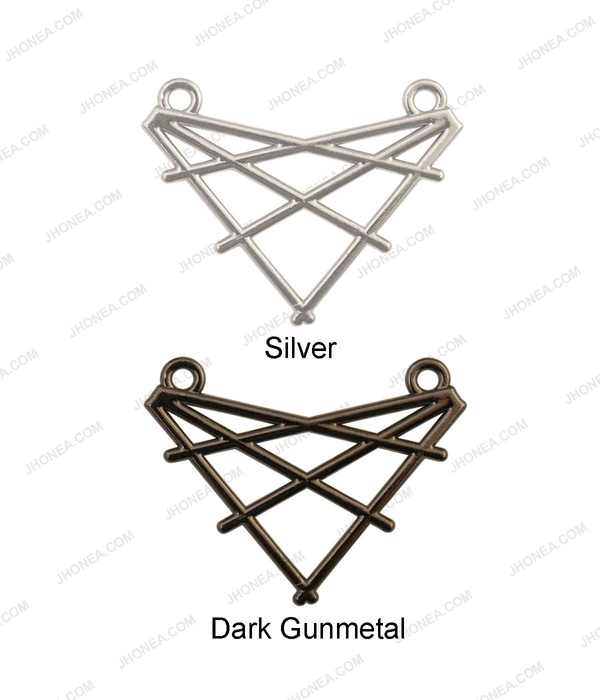 Geometric Criss-Cross Pattern Statement Clothing Accessory
