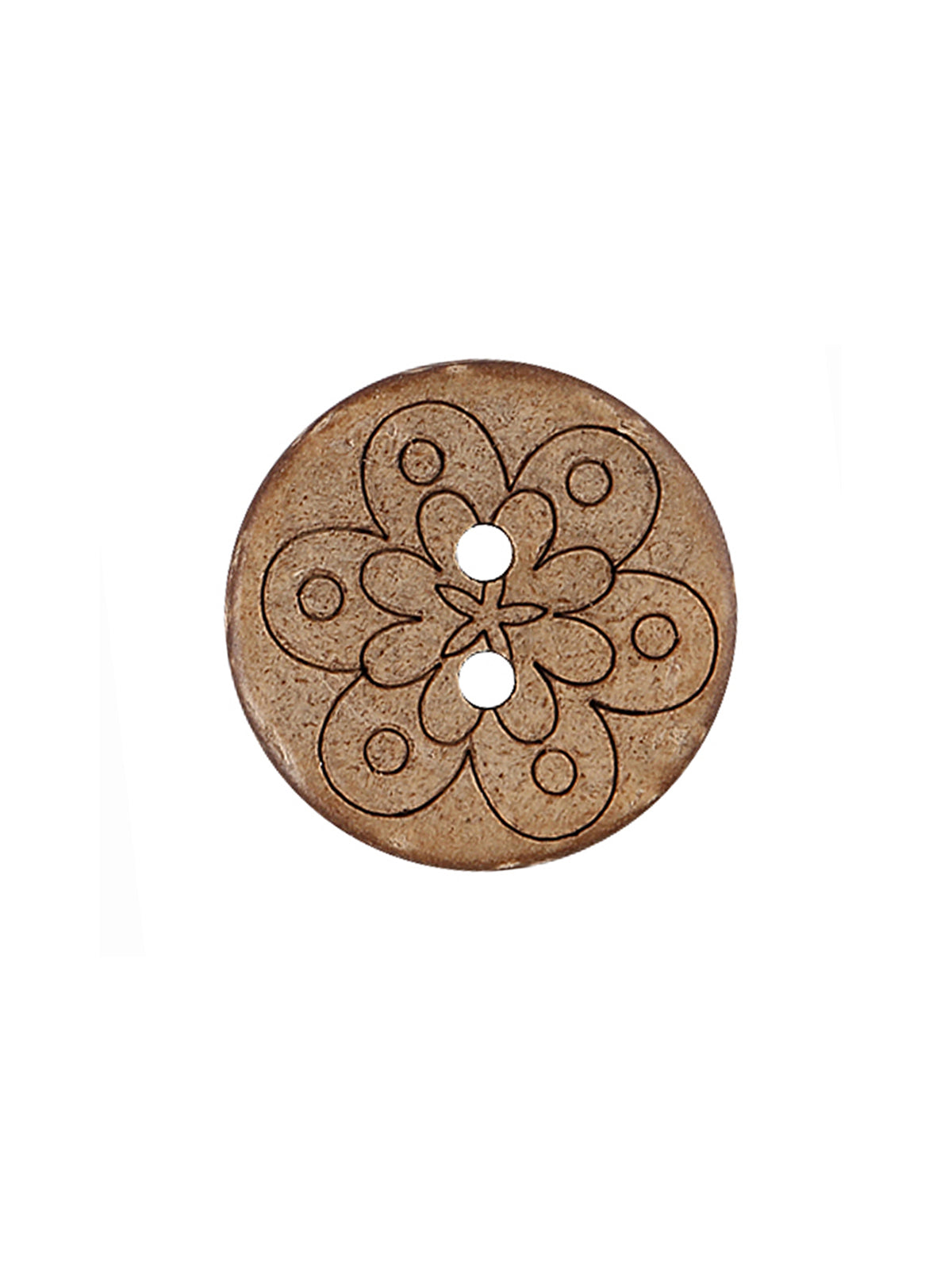 Flower Design Round Shape Coco Buttons for Sweaters