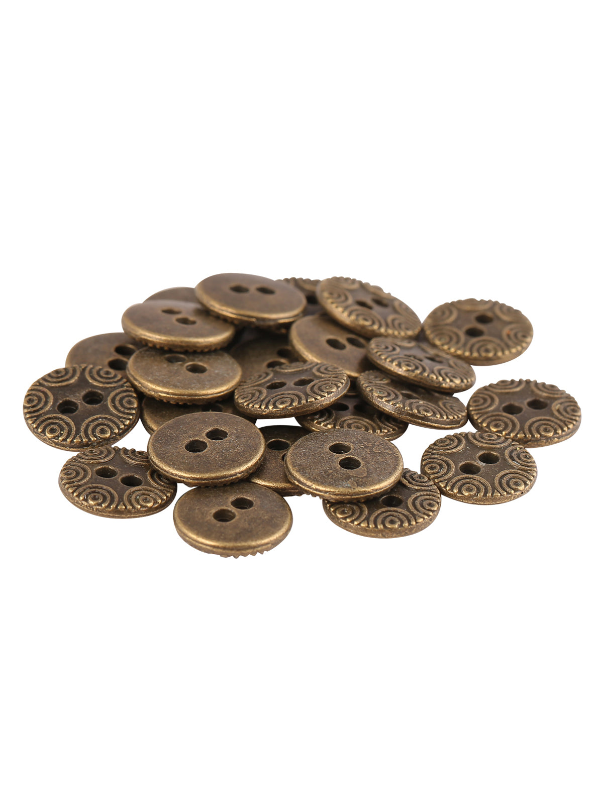 Decorative Round Shape 2-Hole Metal Button