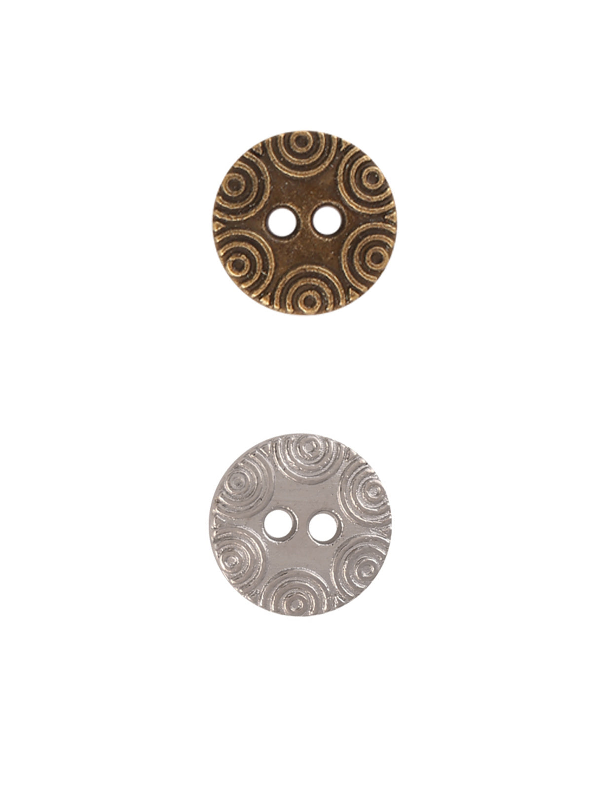 Decorative Round Shape 2-Hole Metal Button