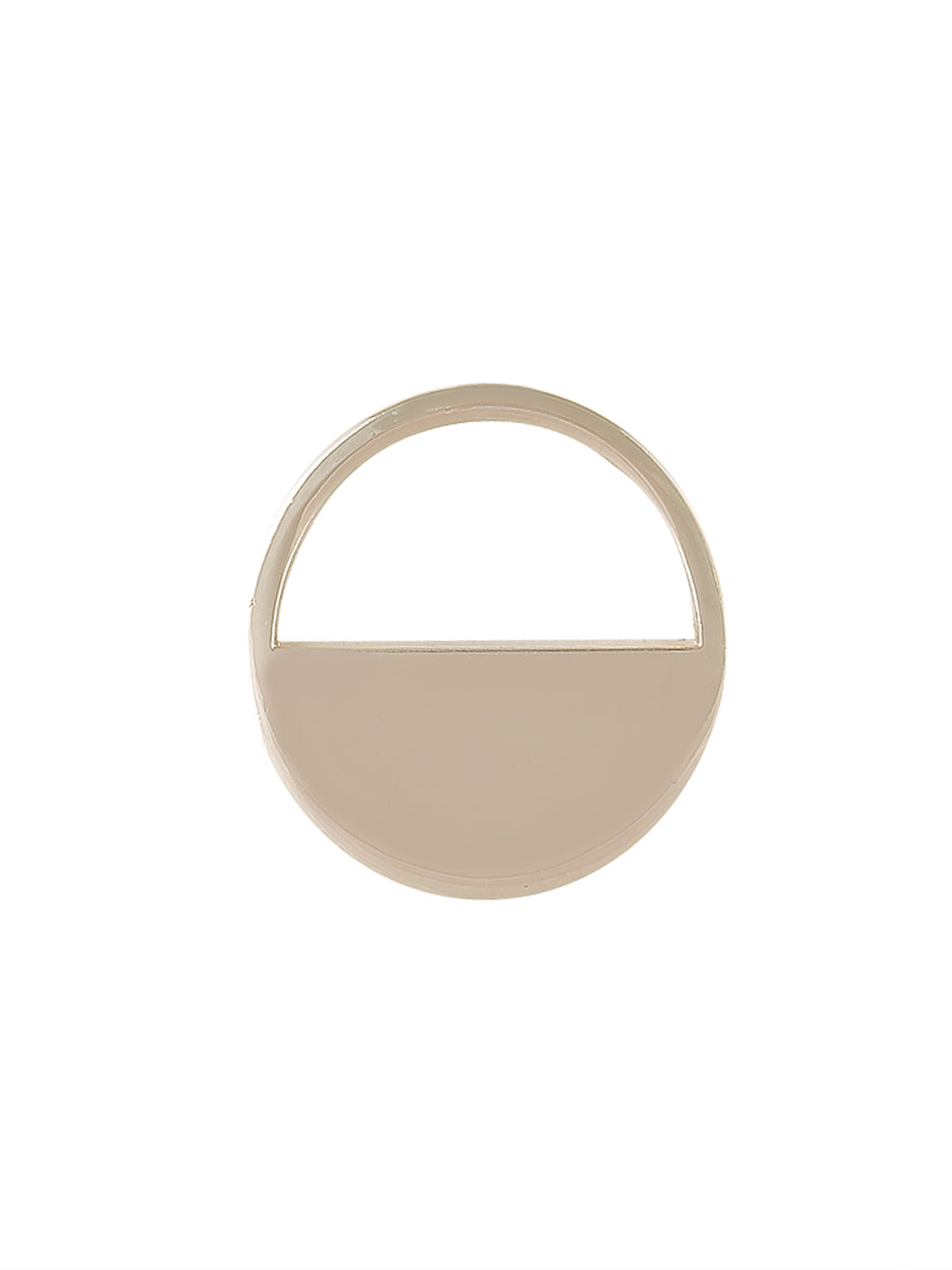 Fashionable Semi-Circle Ring Shape Decorative Button in Shiny Golden Color