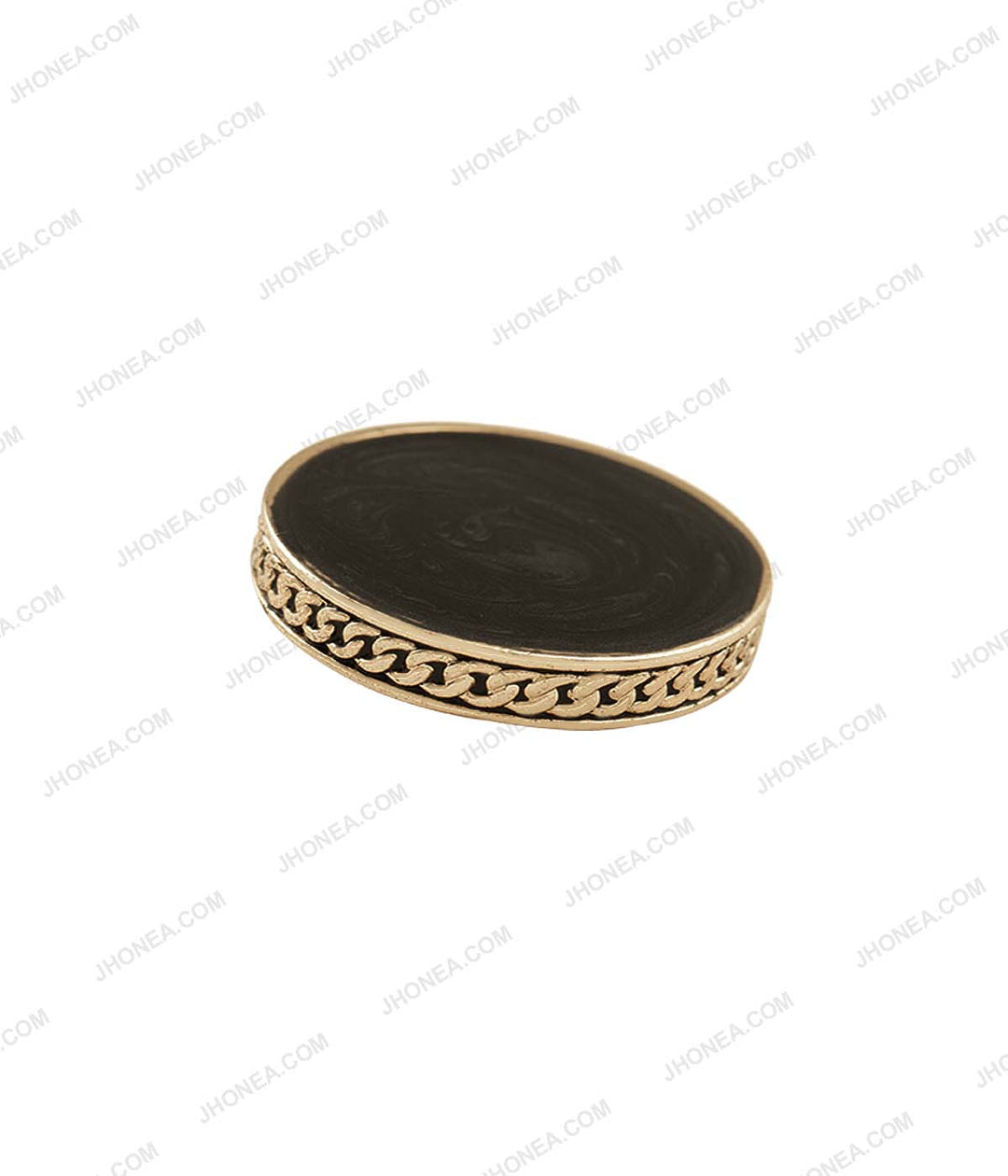 Premium Black & Off White Marble Texture Decorative Metal Buttons