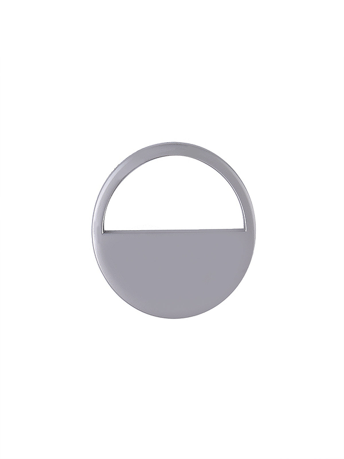 Fashionable Semi-Circle Ring Shape Decorative Button in Matte Silver Color