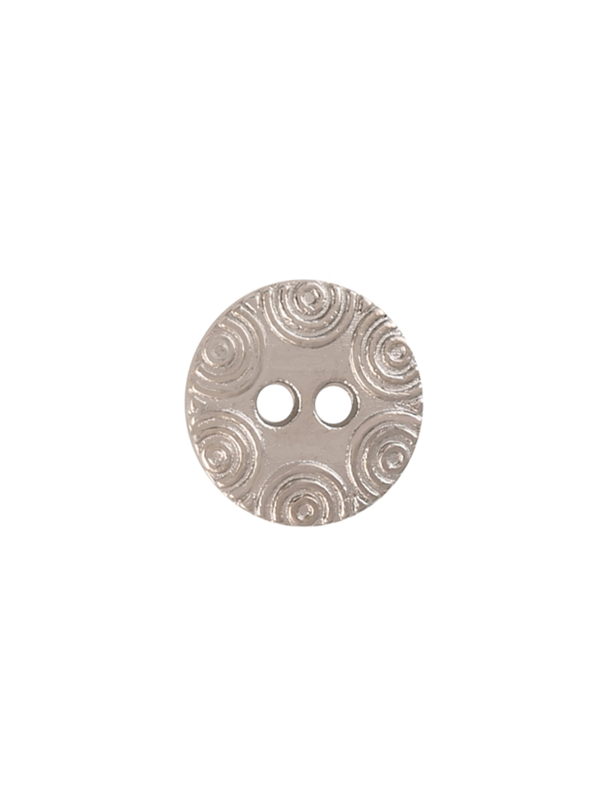 Decorative Round Shape 2-Hole Silver Color Metal Button
