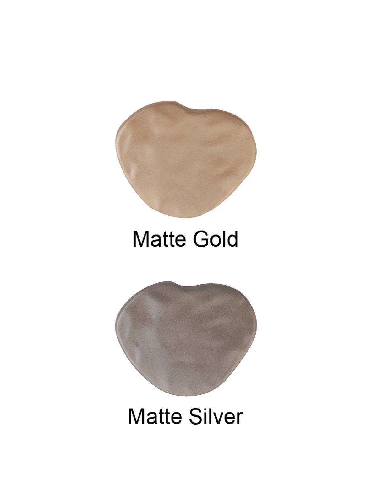 Uneven Heart Shape Matte Gold/Matte Silver Finish Downhole Loop Button