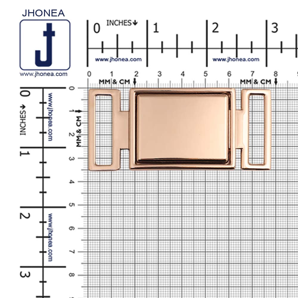 Classic Rectangle Box Frame Style Closure Clasp 2 Part Belt Buckle