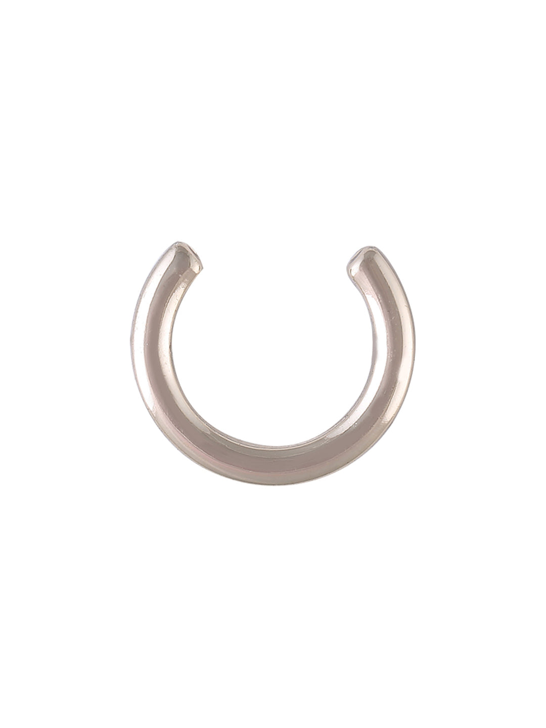 Horseshoe Shape Classic Half-Ring Button in Shiny Golden Color