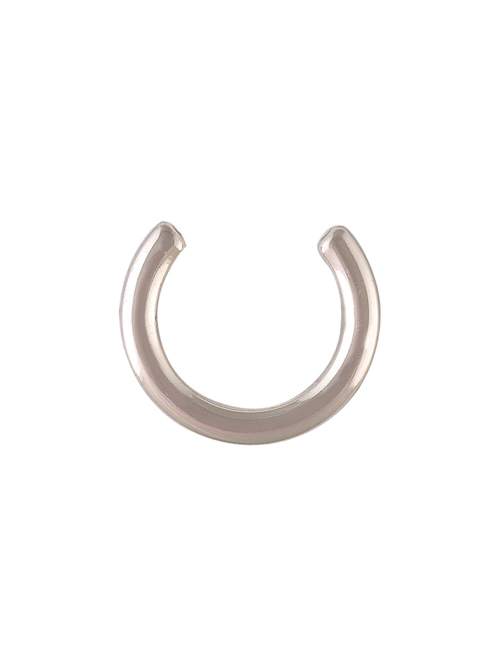 Horseshoe Shape Classic Half-Ring Button in Shiny Golden Color