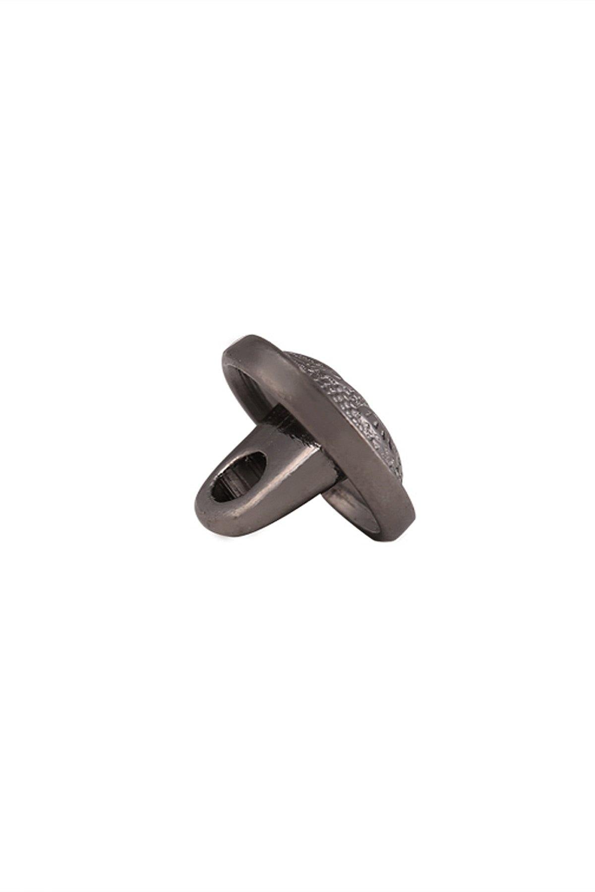 Engraved Design Round Shape Downhole Loop Metal Button - Jhonea Accessories