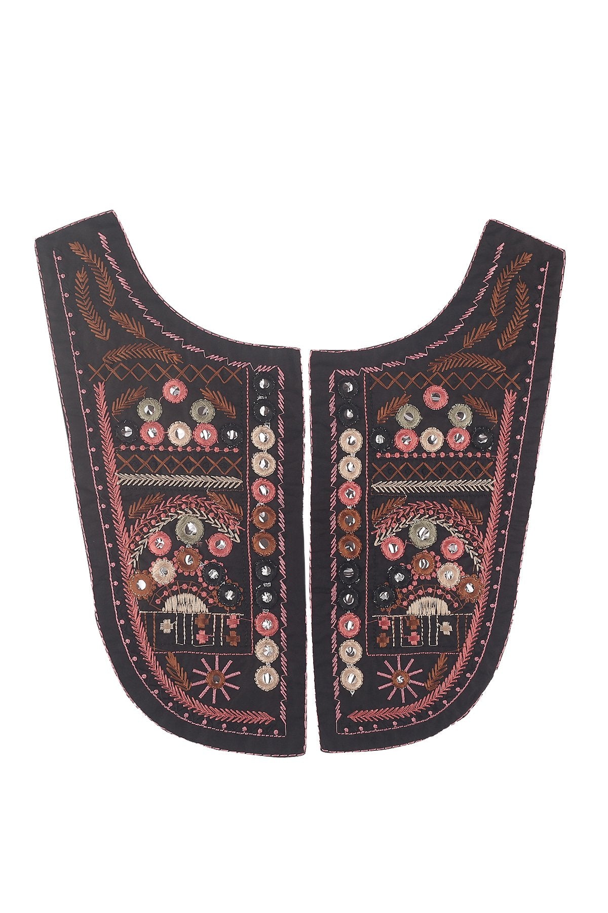 Beautiful Ethnic Mirror Work 2-Part Embroidery Neck