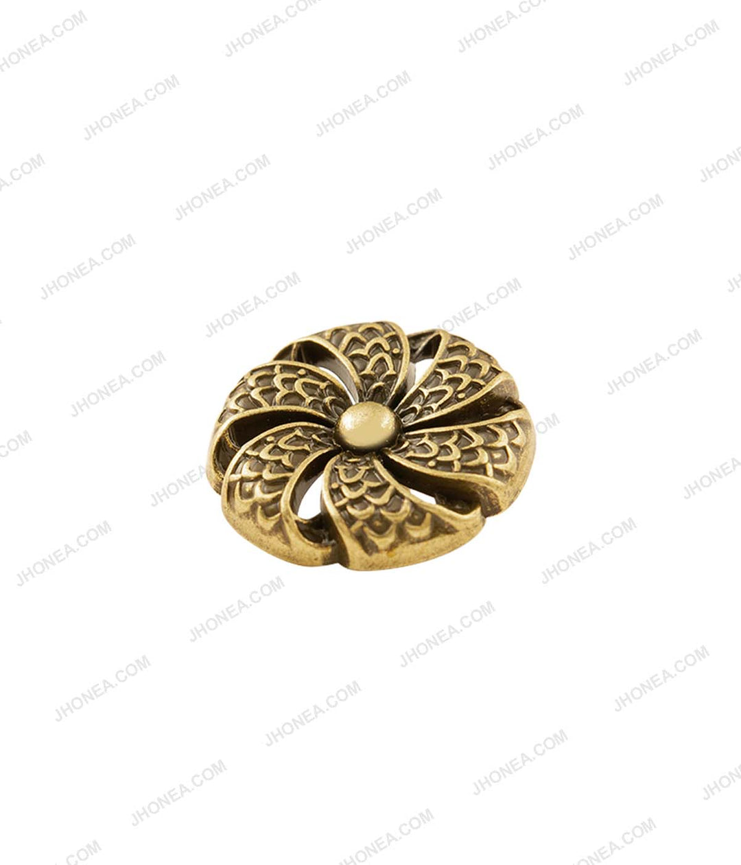 Antique Ancient Tibetan Style Flower Design Antique Gold Metal Buttons