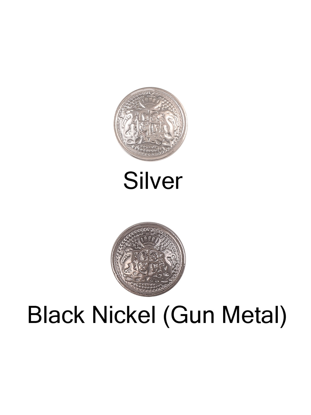 Engraved Design Round Shape Downhole Loop Metal Button - Jhonea Accessories