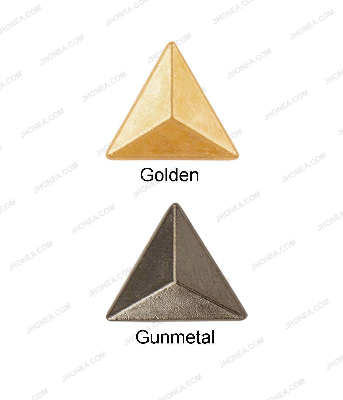 Suit/Blazer Lapel Embellishment Triangle Shape Golden/Gunmetal Colour Hotfix Studs