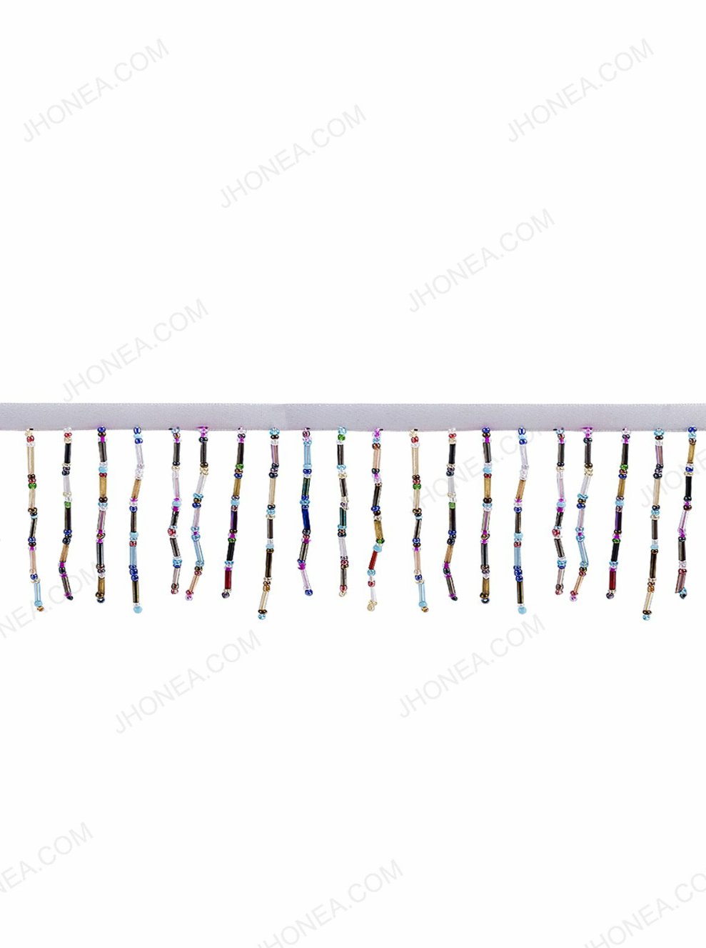 Multicolor Beaded Long Tassel Lace for Ladies