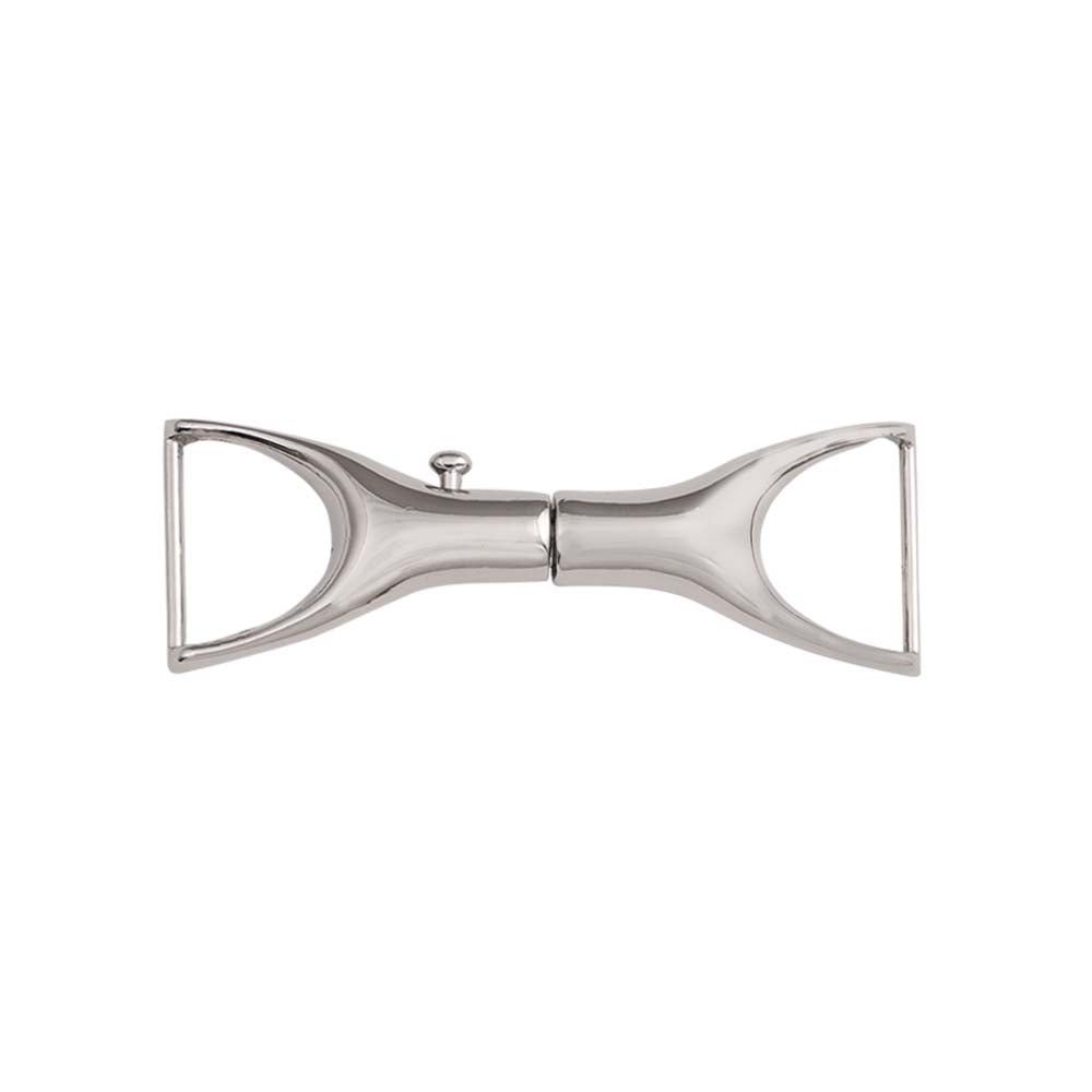 Shiny Silver Color Unique Hook & Latch Design Cinch Belt Buckle