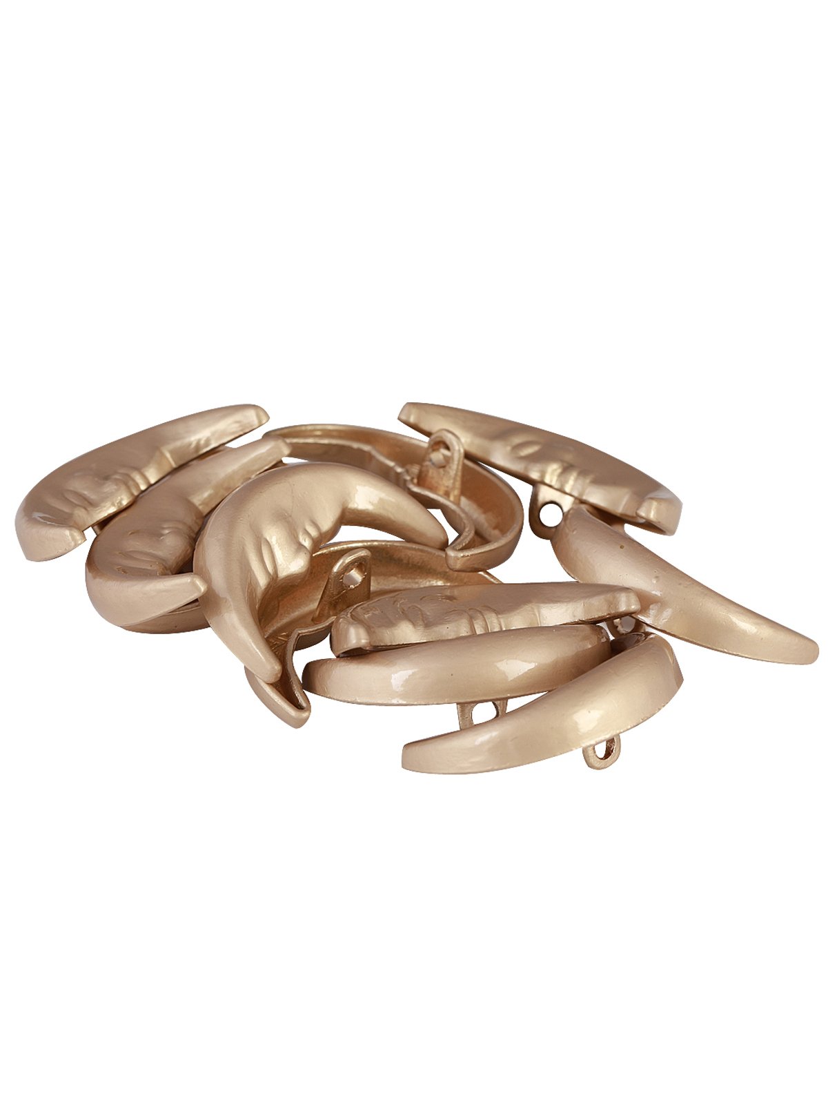 Unique Crescent Moon Shape Matte Gold Colour Finish Shank Button