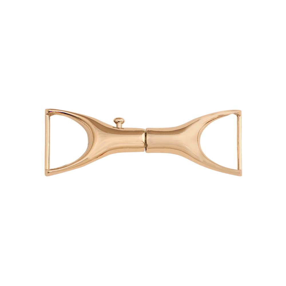 Shiny Gold Color Unique Hook & Latch Design Cinch Belt Buckle