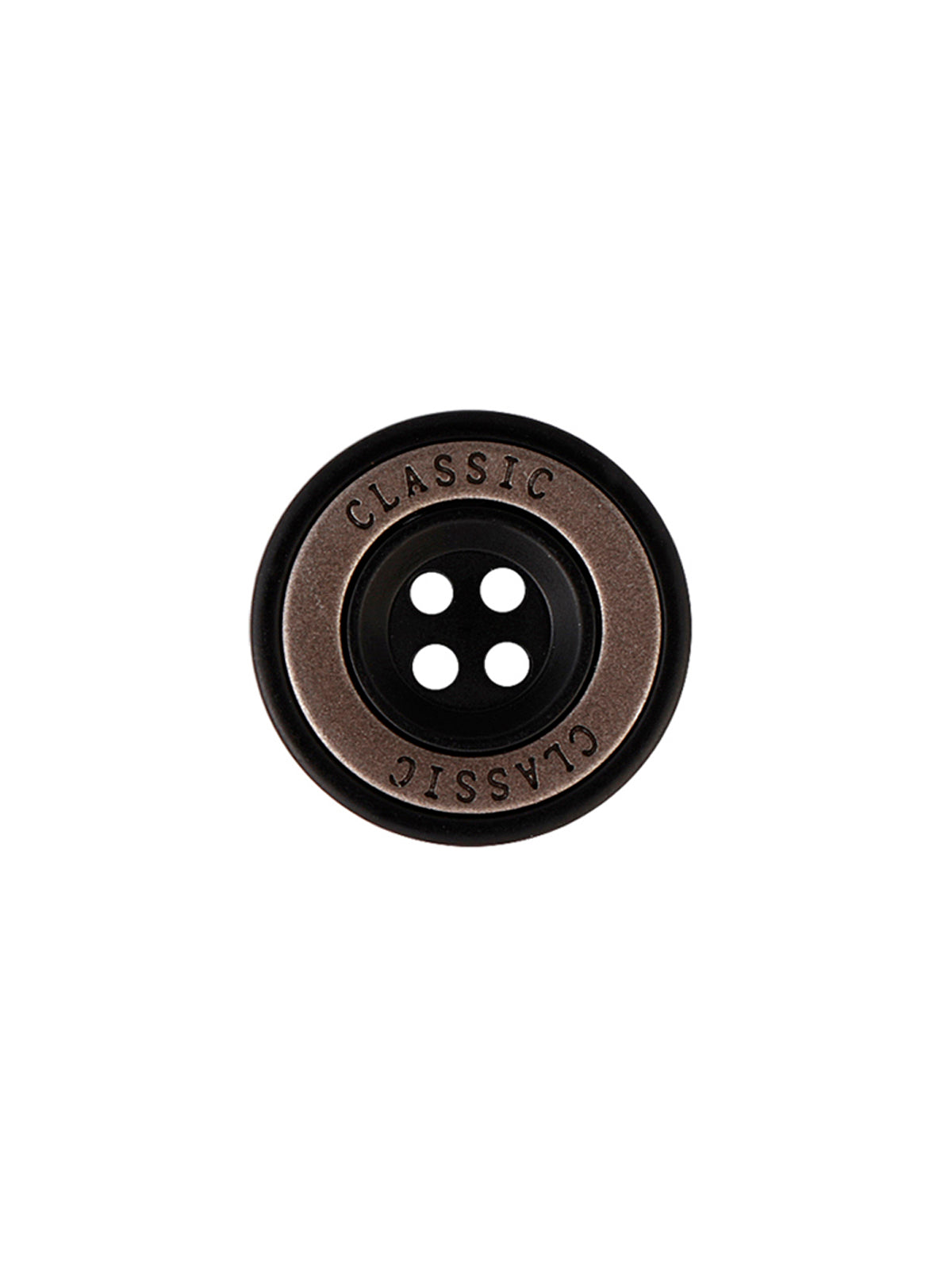 Classic Rounded Rim Black 4-Hole Blazer/Coat Button