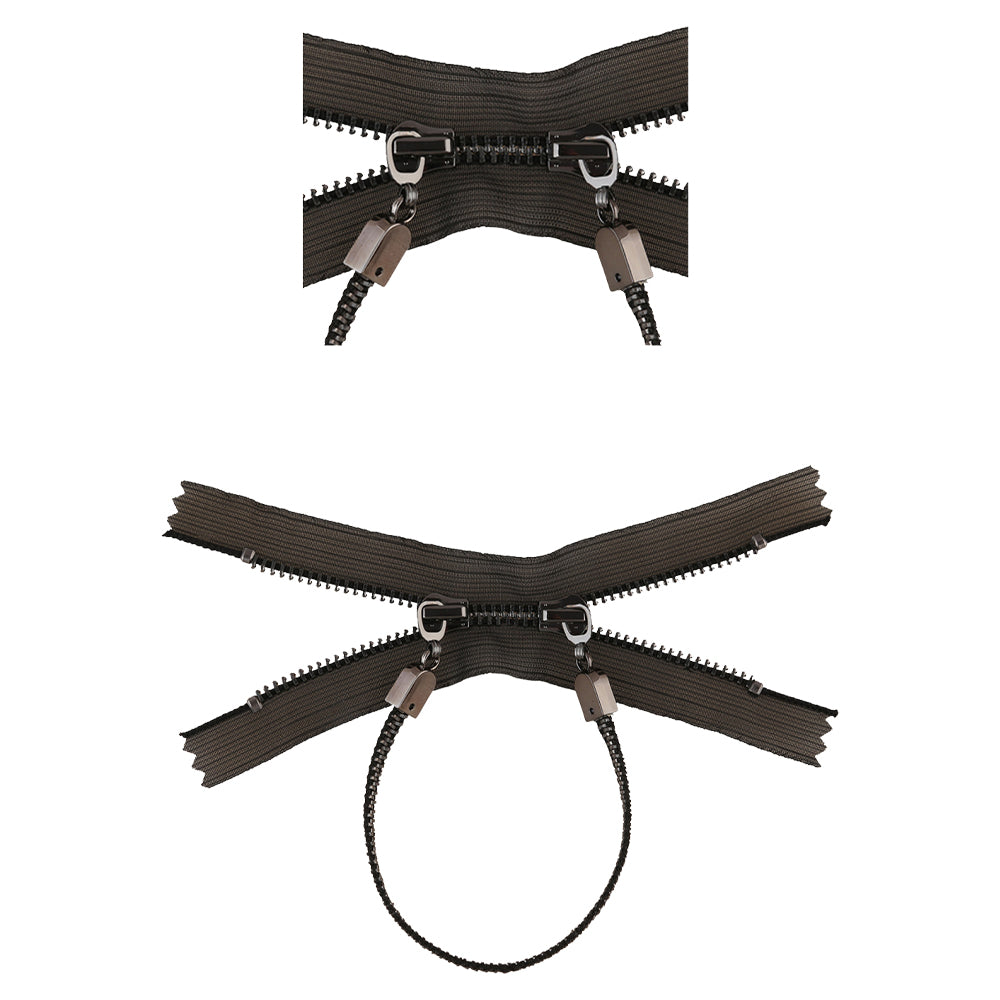 Unique Style Gunmetal Two-Way Separating Zipper with 2 Runner