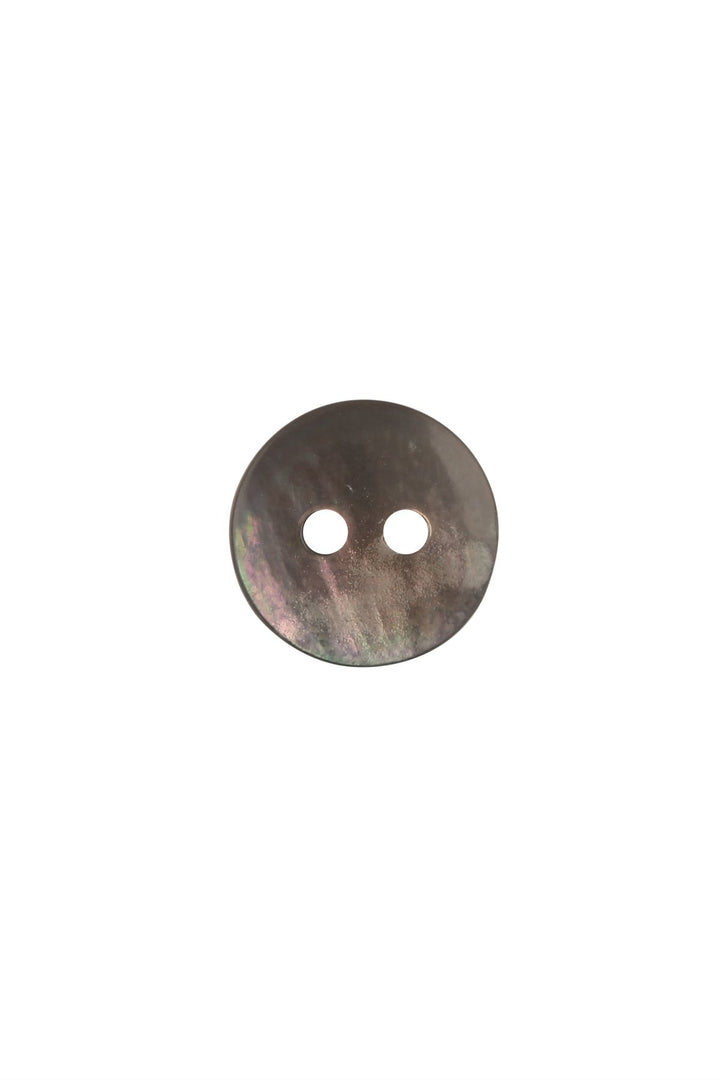 Dark Grey Round Shape 2-Hole Shirt Button