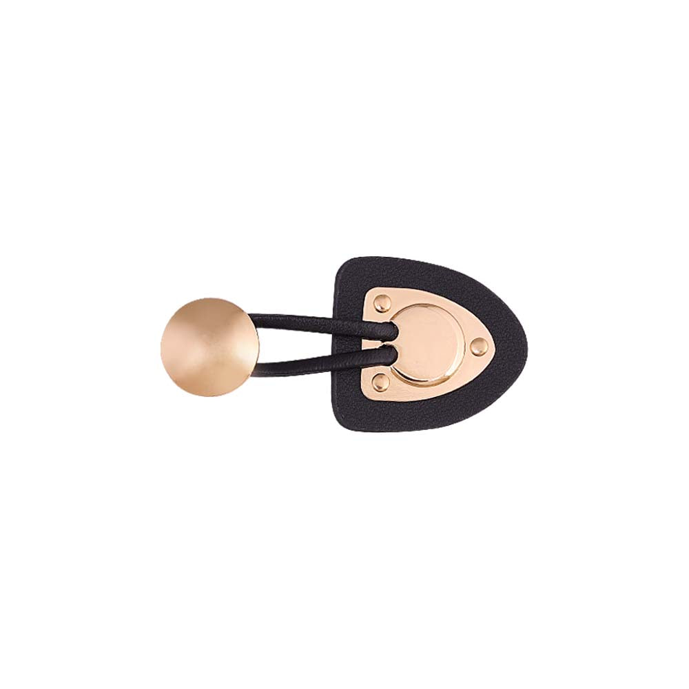 Superior Quality Shiny Gold Button with PU Leather Toggle for Jackets