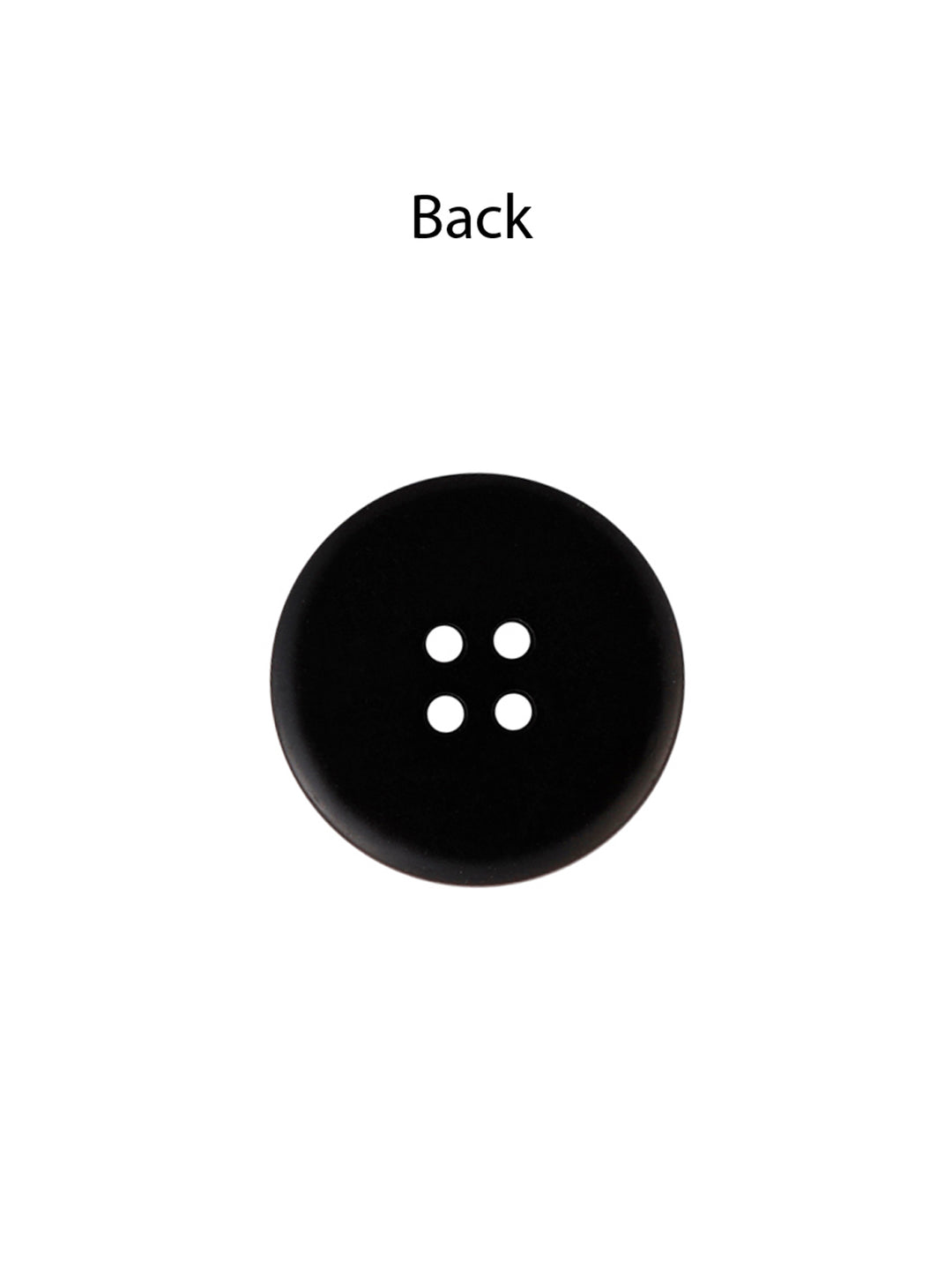 Classic Rounded Rim Black 4-Hole Blazer/Coat Button