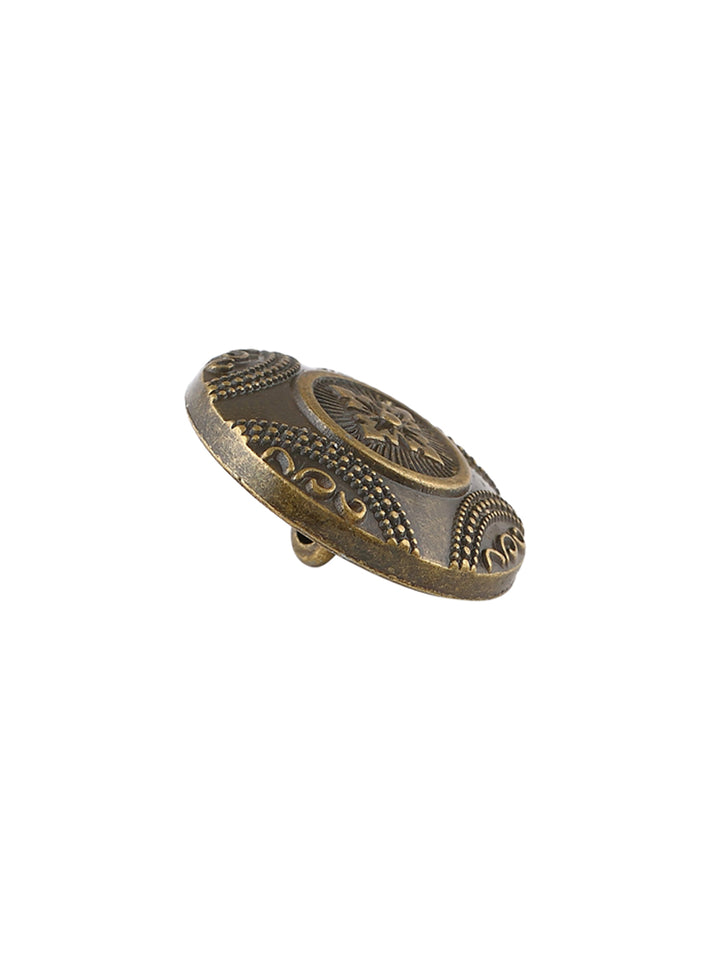 Antique Brass Intricate Design Ethnic Button
