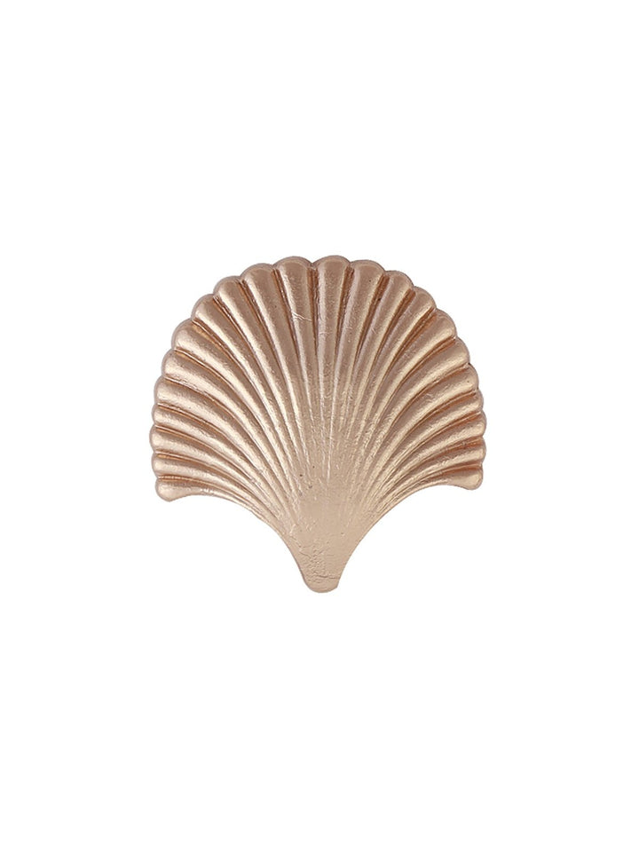 Decorative Matte Gold Finish Sea Shell Shape Shank Metal Button