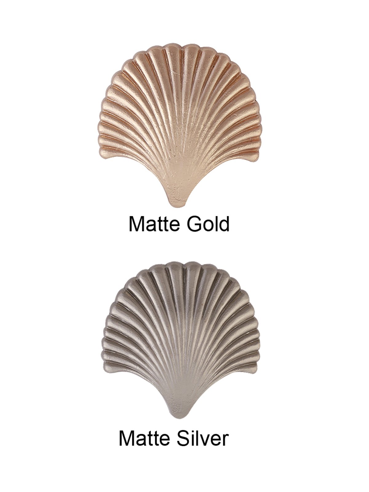 Decorative Matte Finish Sea Shell Shape Shank Metal Button